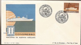 Portugal  &  FDC II National Congress Of The Merchant Navy, Lisbon, 1958 (841) - Other (Sea)