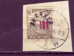 HARVESTERS-100 ON 40 FIL-OVERPRINT-BARANYA-ERROR-HUNGARY-YUGOSLAVIA-1919 - Baranya