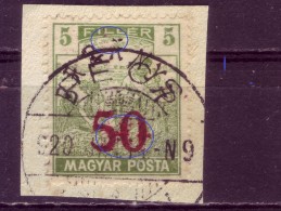 HARVESTERS-50 ON 5 FIL-OVERPRINT-BARANYA-ERROR-DOTS-HUNGARY-YUGOSLAVIA-1919 - Baranya