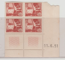 Maroc  1951    N° 310  (type I) Neuf X X Coin Daté 11.6.51 - Nuovi