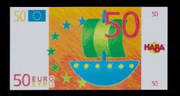 POLYMER School Money, 50 Euro,  Edukativ-Spielgeld, Money Scolaire, Training, Typ A, 92 X 49 Mm,  RRRRR, UNC, Cancelled - Other & Unclassified