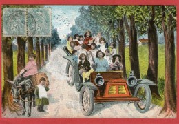 Bébés En Voiture ,sur Un Ane - 1905 - - Dessins D'enfants
