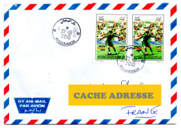 ARGELIA RARE Circulated Letter Cover - Variety - Error ALGERIE Without And With "I" - FIFA World Cup 2010 - 2010 – África Del Sur