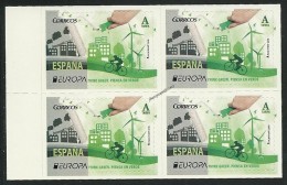 ESPAÑA / SPAIN / SPANIEN / -  EUROPA 2016 -TEMA " ECOLOGIA - EL PENSAMIENTO VERDE - THINK GREEN".- BLOC De 4 - 2016