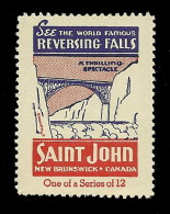 B25-38 CANADA Saint John New Brunswick Tourist Stamp MNH Falls - Werbemarken (Vignetten)