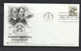 O) 1978 UNITED STATES, ORVILLE AND WILBUR WRIGHT AVIATION PIONEERS - AIRPLANE, FDC XF - Autres & Non Classés