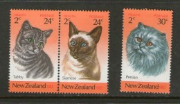 NOUVELLE ZELANDE-NEW ZEALAND 1983 CHATS  YVERT N°848/50  NEUF MNH** - Unused Stamps