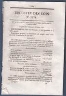 1845 BULLETIN DES LOIS - BUDGET 1846 - CHEMINS DE FER - COMPTOIR D'ESCOMPTE ALGER - MINISTERE DE LA GUERRE - Décrets & Lois