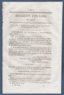 1845 BULLETIN DES LOIS - INTERIM MINISTERES - PONTS SUR LE RHÔNE VIVIERS ARDECHE & LE ROBINET DE DONZERE DRÔME - Décrets & Lois