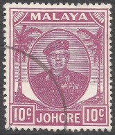 Johore (Malaysia). 1949 Sultan Sir Ibrahim. 10c Used. SG 139 - Johore