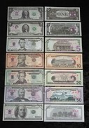 LOT DE 7 BILLETS ECHANTILLON 1/ 2/ 5/ 10/ 20 /50 /100 DOLLARS . NEUFS . - Altri & Non Classificati