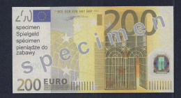 200 Euro "Polymer Schulgeld", Typ B, Billet Scolaire, Educativ, RRRRR, UNC, 114 X 62 Mm, SPECIMEN, New - Sonstige & Ohne Zuordnung