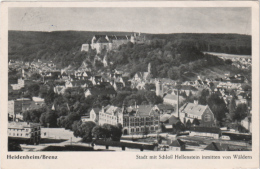 Heidenheim - S/w Stadt Mit Schloss Hellenstein Inm V Wäldern - Heidenheim