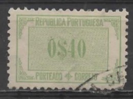 PORTUGAL 1932 Postage Due - 40e. - Green  FU - Gebraucht