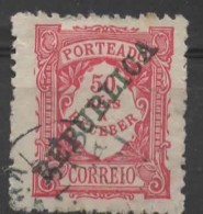 PORTUGAL 1911 Postage Due Overprinted  -  50r. - Red   FU - Gebruikt