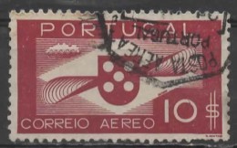 PORTUGAL 1937 Air. Shield And Propeller -  10e. - Purple  FU - Usati