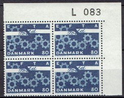 DENMARK  # FROM 1967  BLOCK  OF 4 :  L 083** - Nuevos