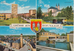 41090- HOF- JUSTICE PALACE, ST MICHAEL CHURCH, TOWNHALL, LIBRARY, BRIDGE, CAR, FOUNTAIN - Hof