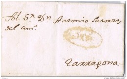 17655. Carta Entera Pre Filatelica BARCELONA 1824. Marca FRANCO En Ovalo PE 57 - ...-1850 Prefilatelia