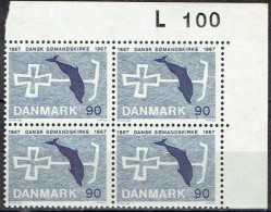 DENMARK  # FROM 1967  BLOCK  OF 4 :  L 100** - Ungebraucht