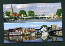 ENGLAND  -  Marlow  Dual View  Used Postcard As Scans - Buckinghamshire