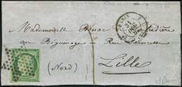 2    15c. Vert, Obl. ETOILE S. DL Avec Rabat, Càd T1330 3e PARIS 2 31/12/52, Taxe Plume 1d., Arr. LILLE 1/1, TB - Sonstige & Ohne Zuordnung