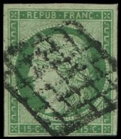 2    15c. Vert, Oblitéré GRILLE, TB - Sonstige & Ohne Zuordnung