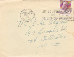 Australia 1958 4d Queen Booklet Stamp On Cover - Lettres & Documents
