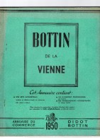Didot Bottin Vienne 1950..retrouvez Les Anciens Habitant De Vos Communes. - Annuaires Téléphoniques