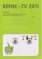 Denmark First Day Sheet With FDC Mi 1658-1659 - Children's TV - Bear - Pork - 2011 - Lettres & Documents