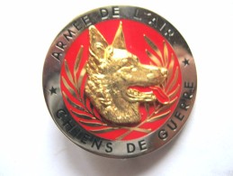 INSIGNE CHIEN ARMEE DE L´AIR BREVET GROUPE CYNOPHILE LES CHIENS DE GUERRE  ETAT EXCELLENT Y. DELSART - Airforce