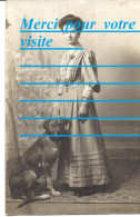 Cpp Portrait De Mme MERIGOT B Et Son Chien Adres Merigot Rue Mademoiselle PARIS XV - Généalogie