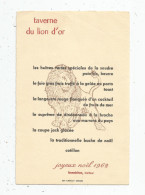 G-I-E , Menu , HAUTE VIENNE , Taverne Du Lion D´Or , LIMOGES , 87 , NOEL 1962 - Menus