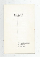 G-I-E , Menu , 5 émes Journées Médicales Du LIMOUSIN , 1962 - Menus