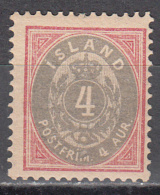 Iceland     Scott No.  23    Unused Hinged      Year  1896 - Neufs