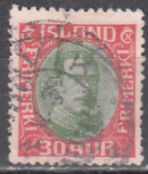 Iceland     Scott No.  122    Used     Year  1920 - Neufs