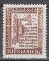 Iceland     Scott No.  282    Mnh     Year  1953 - Ongebruikt