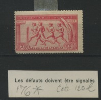 176 *  2 Drachmes   Avec   Charnière  Cote 120 € - Neufs