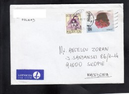 COVER / AIR MAIL ZODIAC EUROPA CEPT FLORA MACEDONIA ** - Lettres & Documents