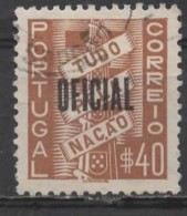 PORTUGAL 1938 Official -  All For The Nation - 40c. - Brown  FU - Sonstige & Ohne Zuordnung