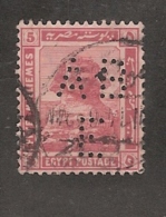 Perfin Perforé Firmenlochung Egypt SG 90 AB E Anglo Belgian Company Of Egypt - 1915-1921 Protettorato Britannico