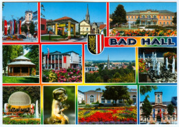 AK 4540 Bad Hall Mehrbild Hauptplatz Therme Mediterrana Gradier-Grotte Brunnen Kurpark Kurhaus Historisches Rathaus OÖ - Bad Hall