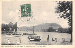 33-LIBOURNE- UN COIN DU PORT SUR LA DORDOGNE ET LE TERTRE DE FRONSAC - Libourne