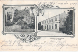 Gruss Aus SCHAAR Wilhelmshaven Restaurant Zum Grünen Hof Jugendstil Rahmen Inh J Krintler 6.11.1905 Gelaufen - Wilhelmshaven