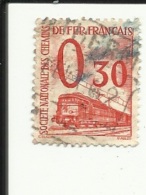 1 Timbre Colis Postaux Chemin De Fer 0'30 Rouge No 34 1960 - Other & Unclassified