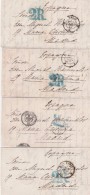 LOT DE 4 LETTRES DE 1858 A DESTINATION DE MADRID AVEC CAD D'ARRIVE TB - 1849-1876: Klassieke Periode