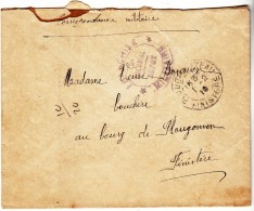 PLOUDALMEZEAU PLOUGONVEN - 2 EME COLONIAL DEPOT - CACHET TAMPON MILITAIRE - Militärstempel Ab 1900 (ausser Kriegszeiten)