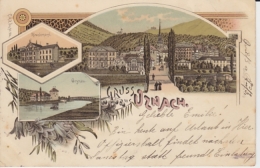 Uznach, Gruss Aus - Farbige Litho - Krankenasyl, Grynau - Uznach