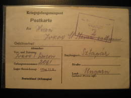 1941 To Sztapar Hungary Serbia Censor Prisonniers De Guerre Prisoner Of War POW Kriegsgefangenenpost Card Germany - Lettres & Documents