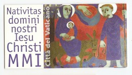 VATICAN CITTA DEL VATICANO CARNET 2001 NEUF 4 TIMBRES  VALEUR 1200 LIRE 0,62 EURO - 2 Scans - - Libretti